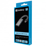 Hub USB Sandberg 136-20 4 Ports USB-C Gris en Tunisie