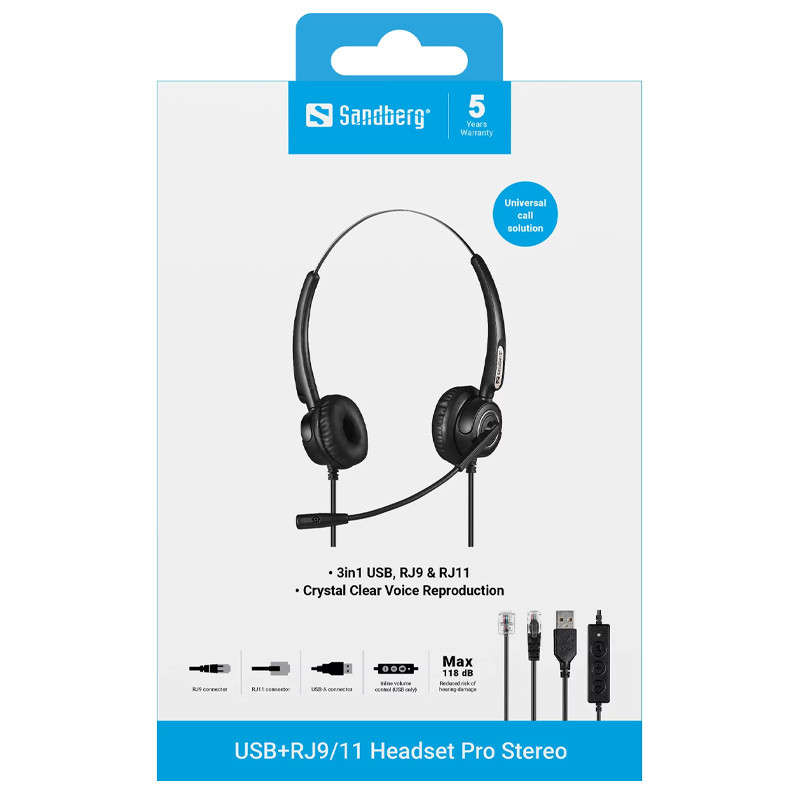 Micro Casque Sandberg 126-30 USB Noir en Tunisie