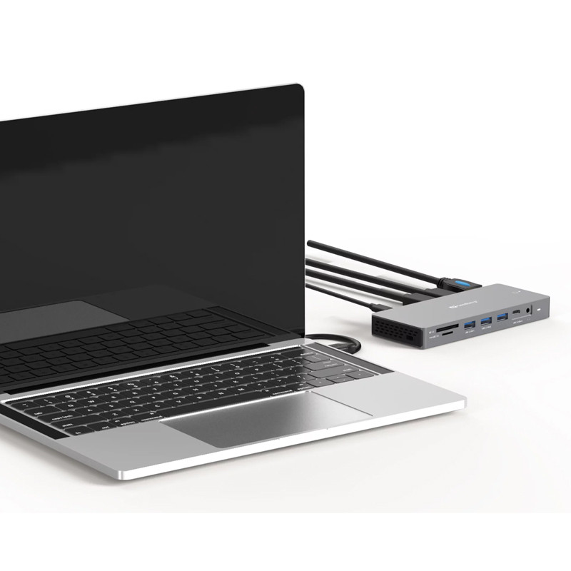 Station d'Accueil Sandberg  Pro 136-61 USB-C 13En1 Gris en Tunisie