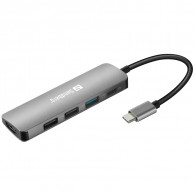 Station d'Accueil Sandberg 136-32 USB-C Gris en Tunisie