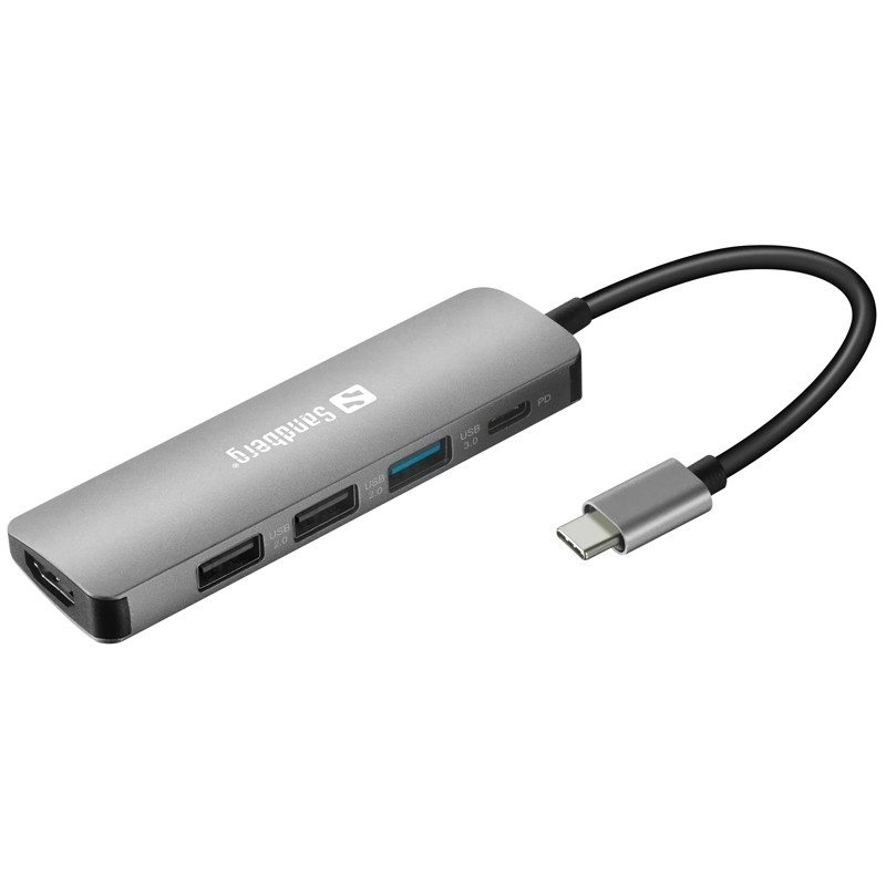 Station d'Accueil Sandberg 136-32 USB-C Gris en Tunisie Station d'Accueil Sandberg 136-32 USB-C Gris en Tunisie