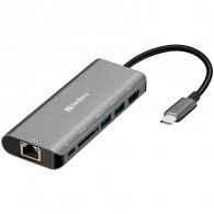 Station d'Accueil Sandberg 136-18 USB-C Gris en Tunisie