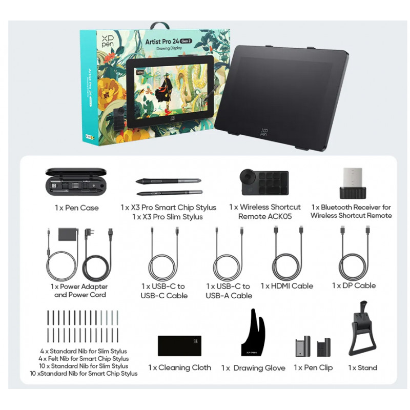 Tablette Graphique XP-Pen Artist 24 Pro 23.8'' 165Hz Noir En Tunisie