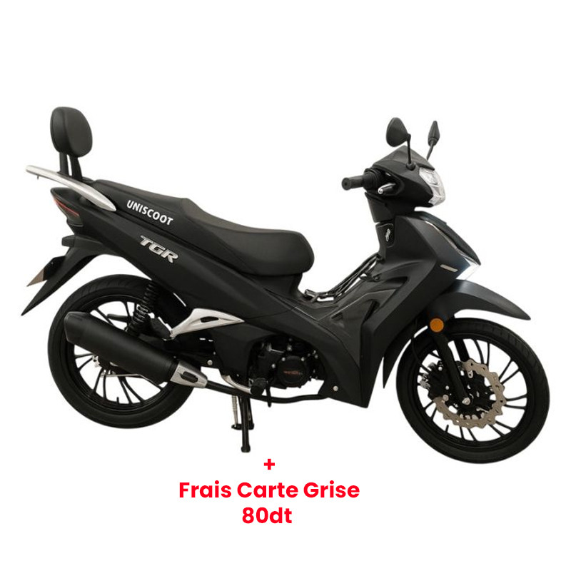 Moto Uniscoot Tiger 125CC Noir Mat en Tunisie