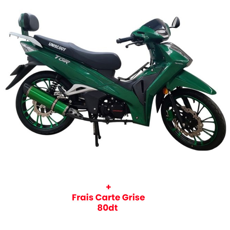 Moto Uniscoot Tiger 125CC Vert en Tunisie