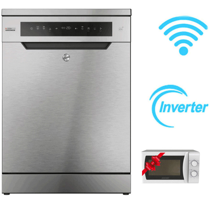 Lave Vaisselle Hoover HF6C7F0X-17 16 Couverts Inverter Inox en Tunisie