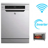 Lave vaisselle Inverter Hoover 16 Couverts HF6B4S1PX - Inox