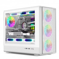Boitier Gaming Power Train N1 M-ATX RGB Blanc