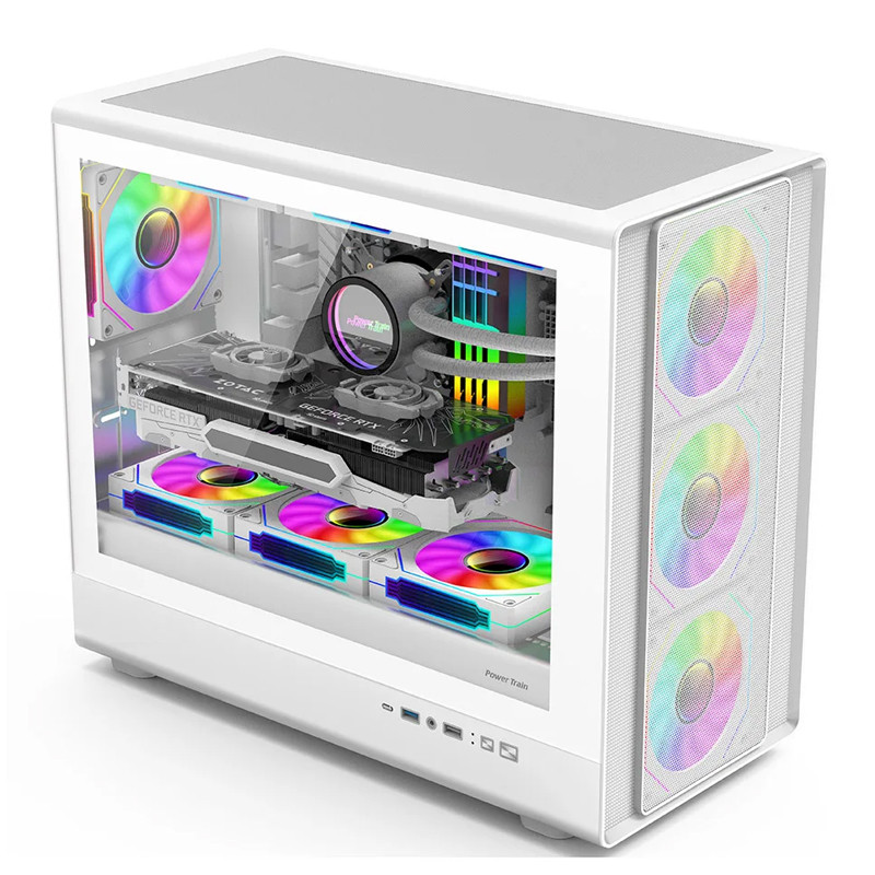 Boitier Gaming Power Train N1 M-ATX RGB Blanc en Tunisie