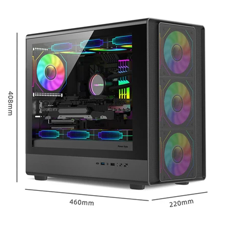 Boitier Gaming Power Train N1 M-ATX RGB Noir en Tunisie