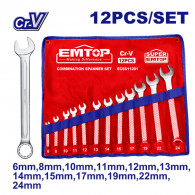 Jeu de 12 Clés Mixtes Emtop ECSS11201 Silver EN Tunisie