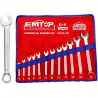 Jeu de 12 Clés Mixtes Emtop ECSS11201 Silver EN Tunisie