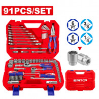 Caisse À Outils Emtop EHTS00911 91 Pièces Bleu en Tunisie