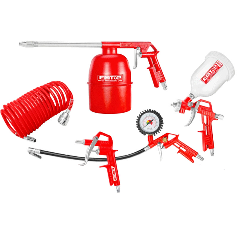 Ensemble D’outils Pneum Emtop EATLS0503 5 Piéces Rouge en Tunisie Ensemble D’outils Pneum Emtop EATLS0503 5 Piéces Rouge en Tunisie