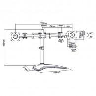 Support De Bureau SBOX pour 2 moniteurs LCD-F024 / 13"-27"