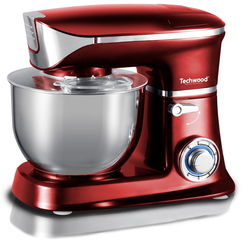 Robot Pétrin TECHWOOD Multifonction 1300W 6.5L - ROUGE Robot Pétrin TECHWOOD Multifonction 1300W 6.5L - ROUGE