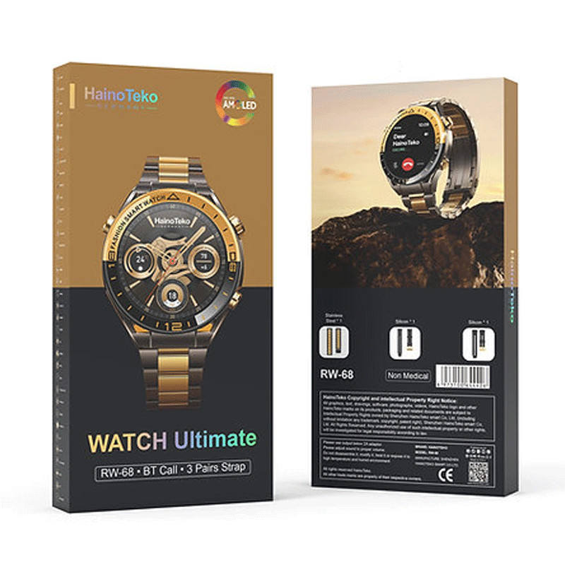 Montre Connectée Haino Teko RW-68 Noir + 2 Ceinture en Tunisie