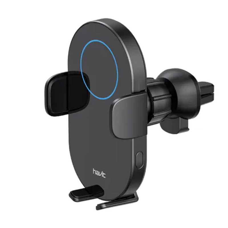 Support Voiture & Chargeur Sans Fil Havit W3018 15W Noir En Tunisie
