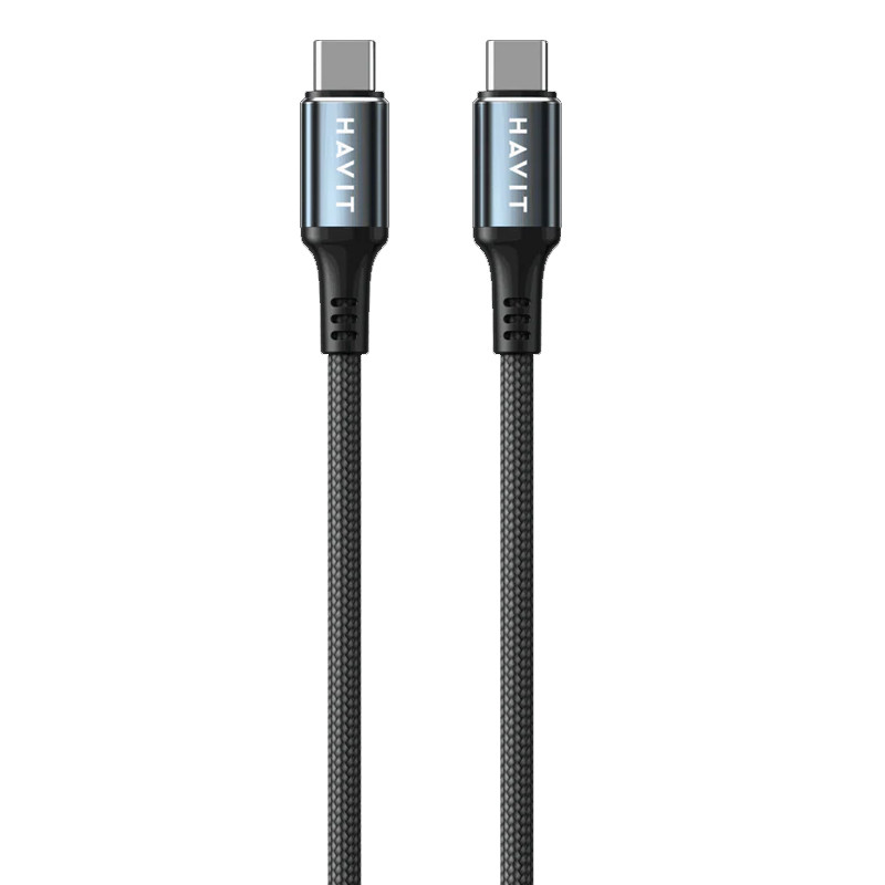 Câble Chargeur Havit CB6310 Type-C vers Type-C Noir en Tunisie