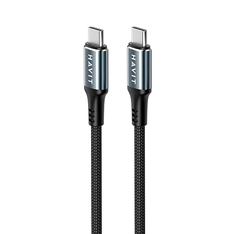 Câble Chargeur Havit CB6310 Type-C vers Type-C Noir en Tunisie