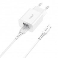 Chargeur Secteur Havit ST902 2 Ports USB + Cable Type-C Blanc en Tunisie