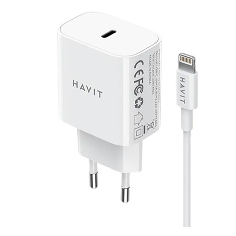 Chargeur Havit ST914 Type C Vers Lightning 20W Blanc en Tunisie