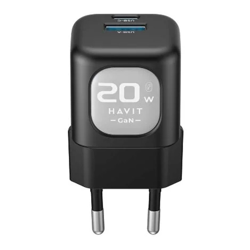 Tête Chargeur Havit Gan HV-UC220 Dual Type C 20W en Tunisie