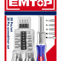 Jeu De 30 Tournevis Cliquet Emtop EBST03006 Silver EN TUNISIE