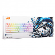 Clavier Gamer Baracuda Dolphin Blue Switch Blanc