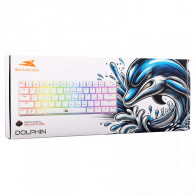 Clavier Gamer Baracuda Dolphin White Red Switch Blanc