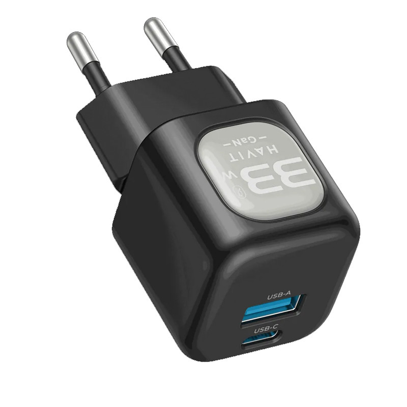Tête Chargeur Havit HV-UC230 Charge Rapide 2 Ports Noir en Tunisie Tête Chargeur Havit HV-UC230 Charge Rapide 2 Ports Noir en Tunisie
