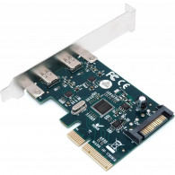 Carte Réseau PCI Express 2 Ports USB A Type-C