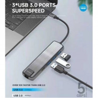 Adaptateur Airsky 6En1 Type-C Vers HDMI + USB + USB-C + RJ45 Gris En Tunisie Adaptateur Airsky 6En1 Type-C Vers HDMI + USB + USB-C + RJ45 Gris En Tunisie
