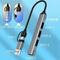 Hub USB Airsky 4EN1 4 Ports USB/USB-C Vers USB-A Gris en Tunisie Hub USB Airsky 4EN1 4 Ports USB/USB-C Vers USB-A Gris en Tunisie