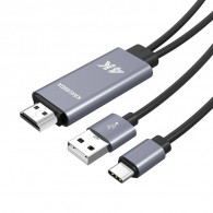 Adaptateur Kaku KSC-557 3En1 USB/Type-C vers HDMI 4K Gris
