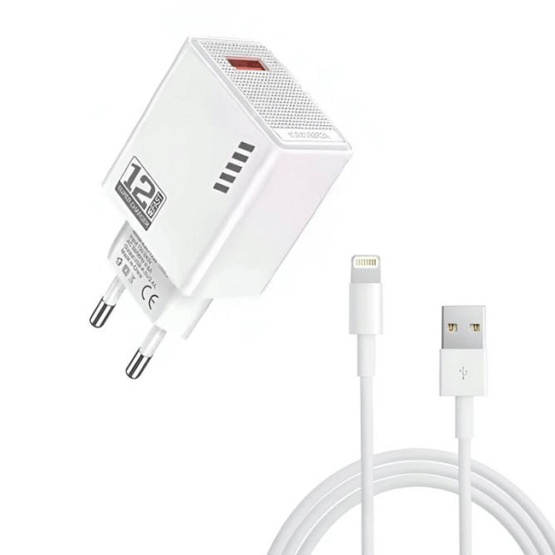 Chargeur Smartphone Kaku Avec Cable Lightning Blanc en Tunisie Chargeur Smartphone Kaku Avec Cable Lightning Blanc en Tunisie