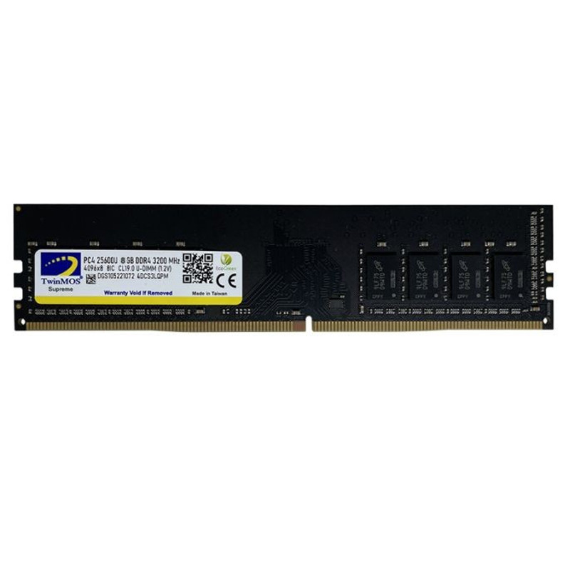 Barette Mémoire TwinMos 8Go DDR4 3200MHz U-DIMM En Tunisie