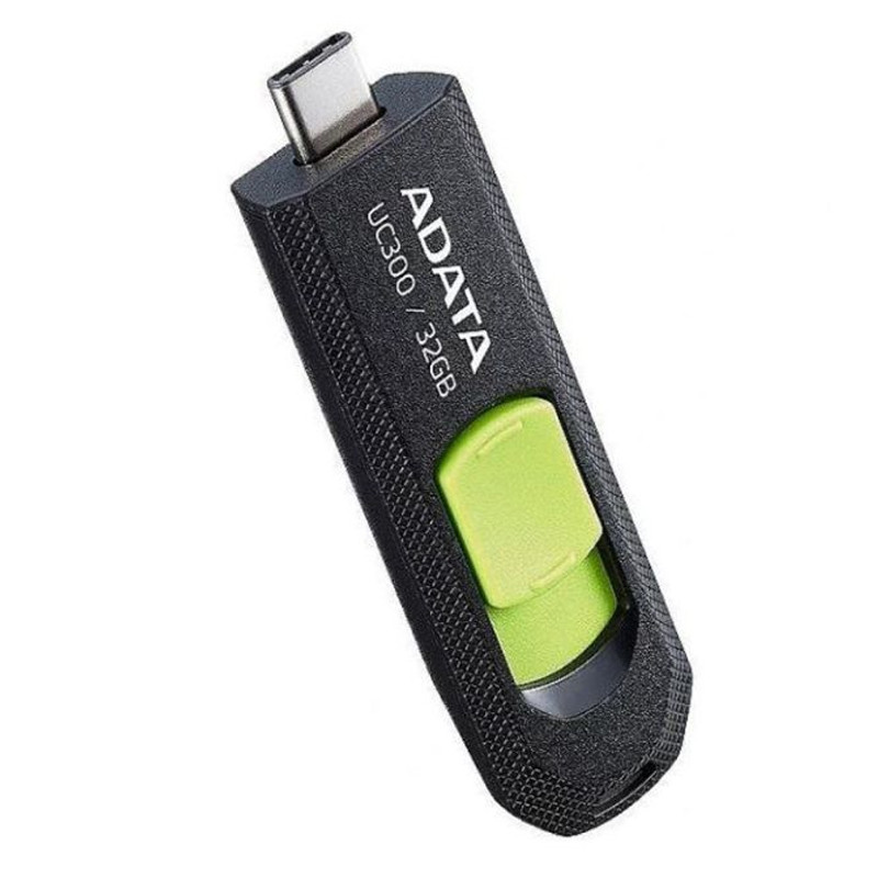 Clé USB Adata UC300 32Go Type-C Noir&Vert En Tunisie
