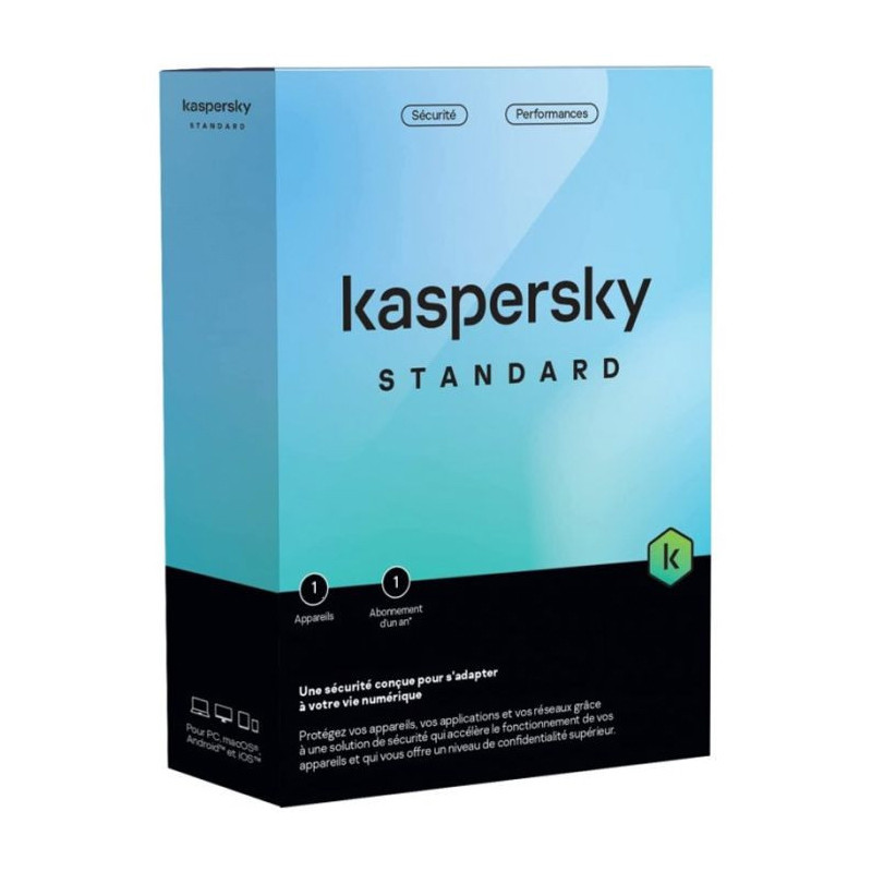 Antivirus kaspersky Standard 1 Poste 1an en Tunisie