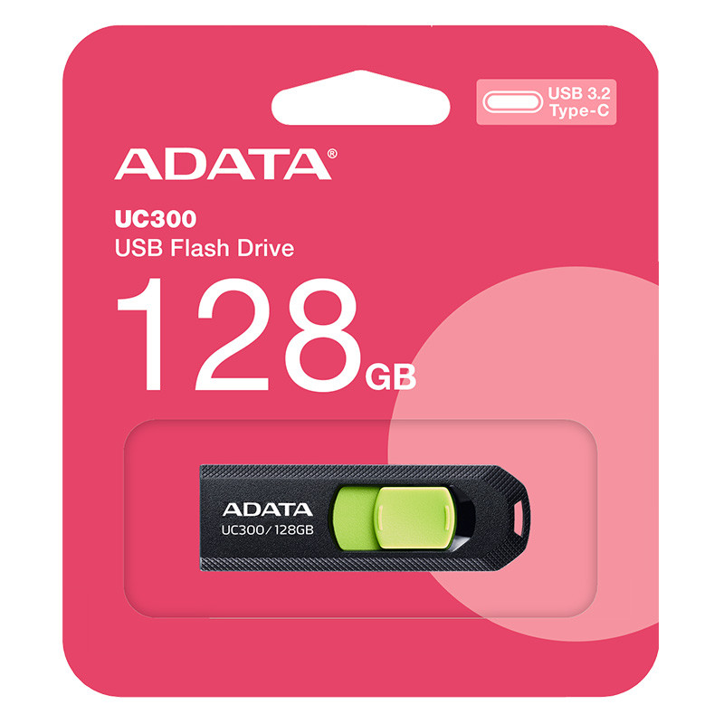 Clé USB Adata UC300 128Go Type-C Noir&Vert  En Tunisie