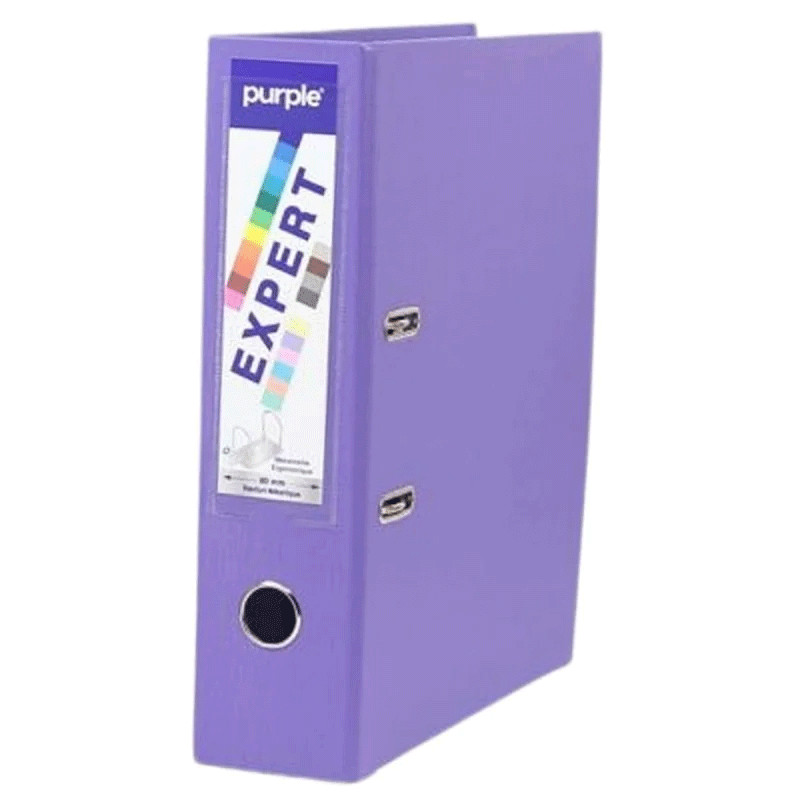 Classeur à Levier Purple Expert Avec Renfort Métallique 80mm A4 Violet en Tunisie