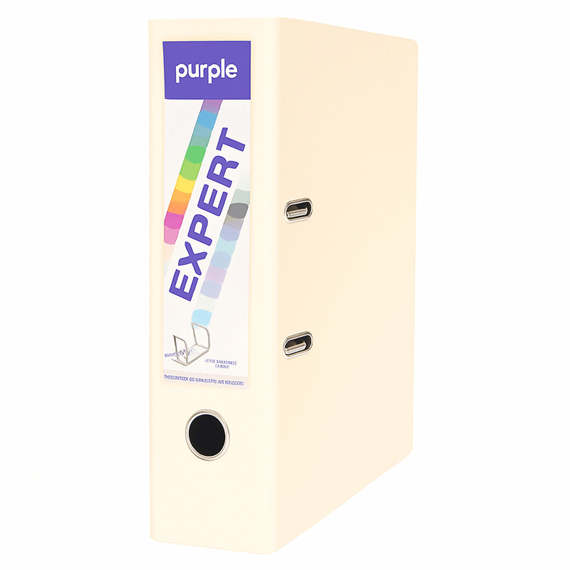 Classeur à Levier Purple Expert Avec Renfort Métallique 80mm A4 Beige Pastel en Tunisie