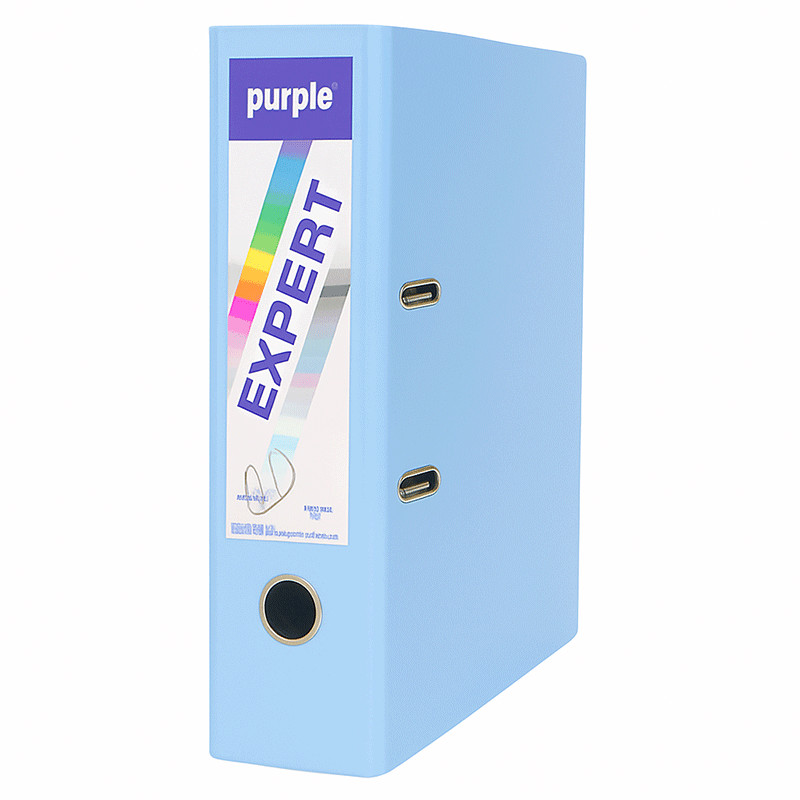 Classeur à Levier Purple Expert Avec Renfort Métallique 80mm A4 Bleu Pastel en Tunisie