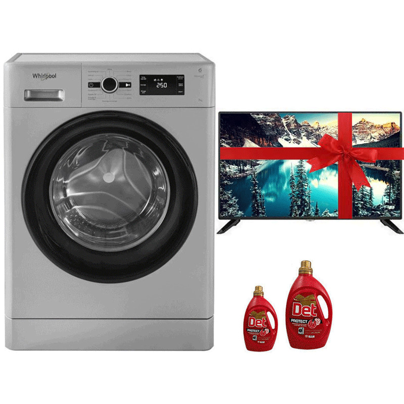 Lavante Séchante Frontale Whirlpool 11kg 6ème Sens  Silver