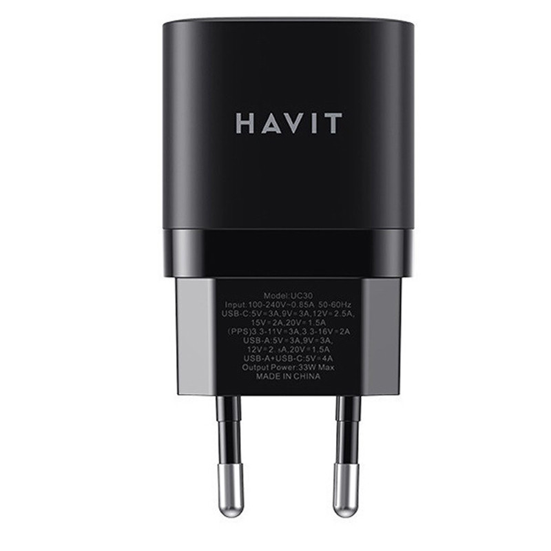 Tête Chargeur Havit HV-UC30 2 Ports Noir en Tunisie Tête Chargeur Havit HV-UC30 2 Ports Noir en Tunisie