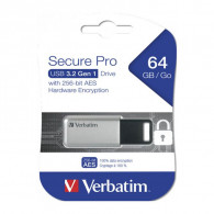 Clé USB Verbatim Secure Pro 64Go USB 3.2 Silver&Noir En Tunisie