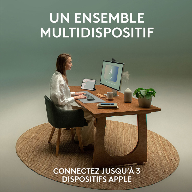 Pack Clavier et Souris Sans Fil Logitech Pebble 2 Combo Noir en Tunisie