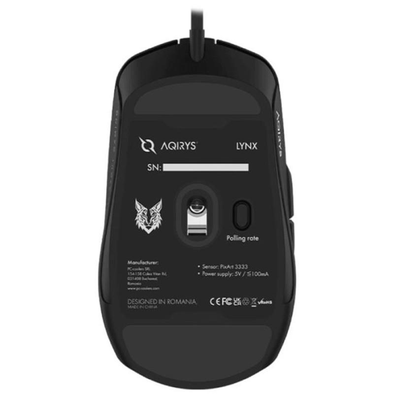 Souris Gamer Aqirys Lynx RGB Noir  en Tunisie