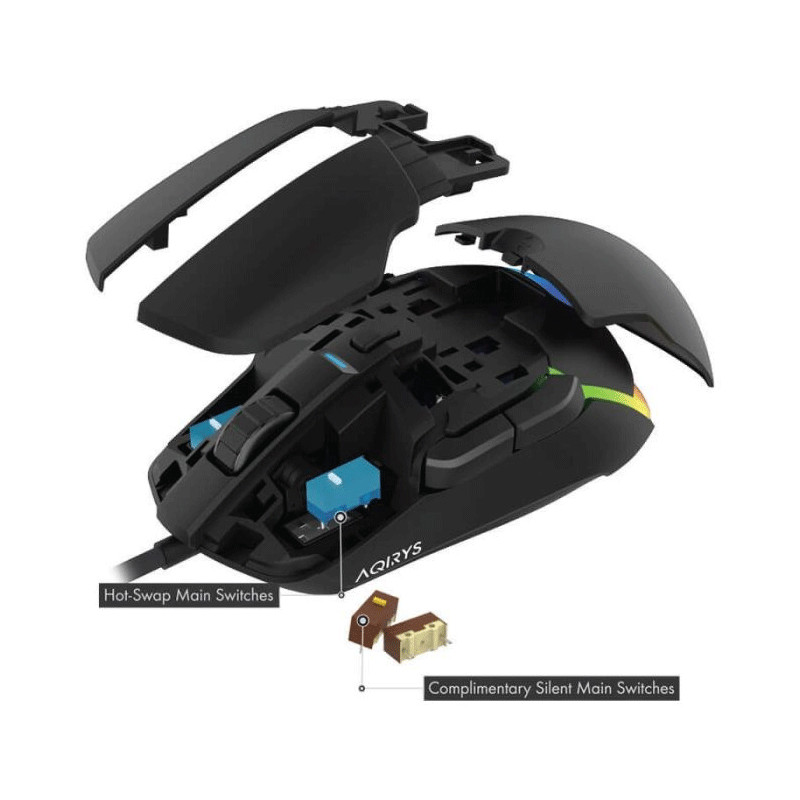Souris Gamer Aqirys Lynx RGB Noir  en Tunisie