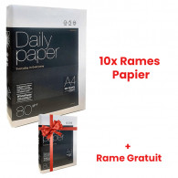 10x Rames Papier Daily Papier A4 80G 500F Blanc en Tunisie